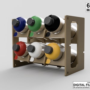 3D Printable Scissor Paint Rack - Vallejo by fhuable