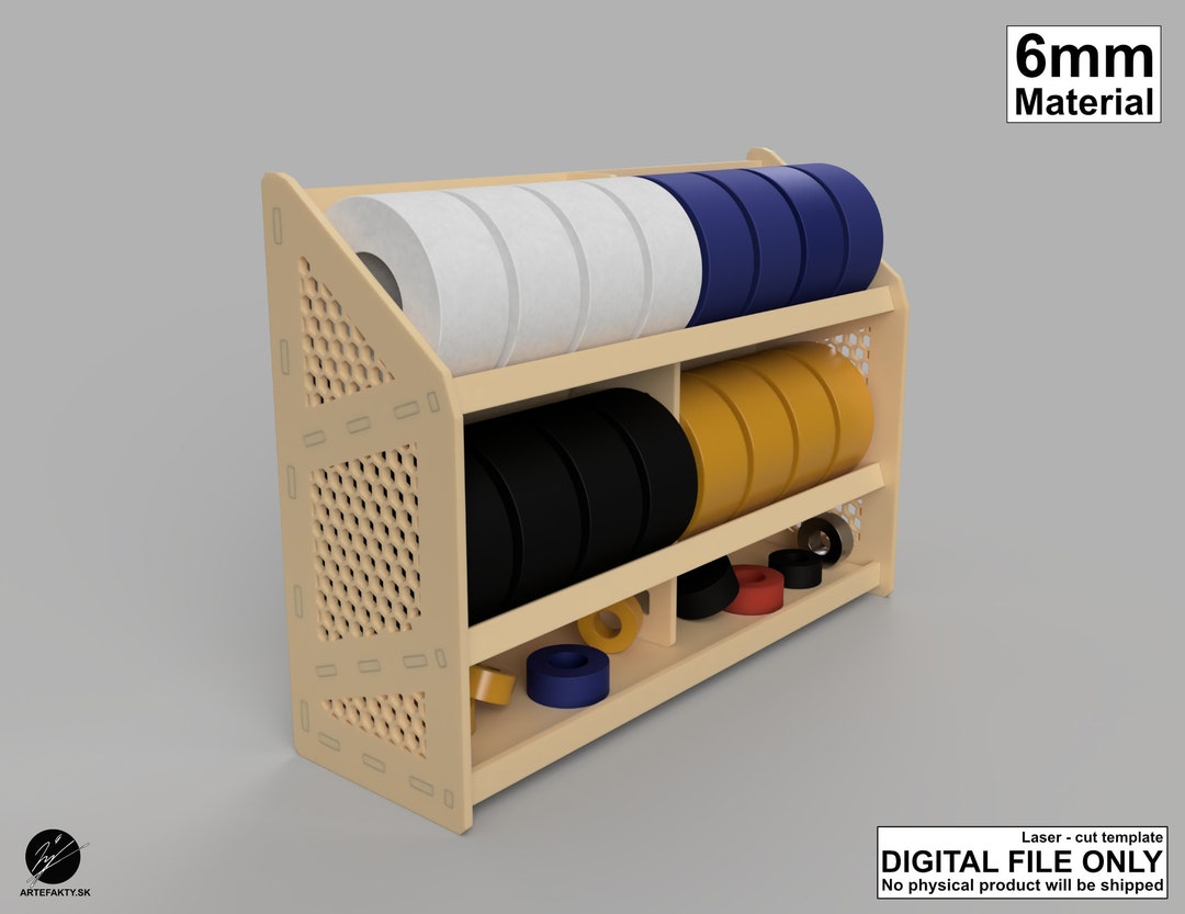 Template Tape Storage Rack 6mm Version Laser Cut / Cnc Template 6mm