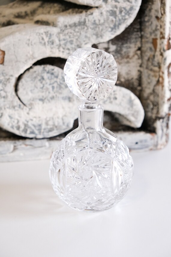 Atlantis Crystal Decanter Perfume Bottle Vintage Glas… Gem
