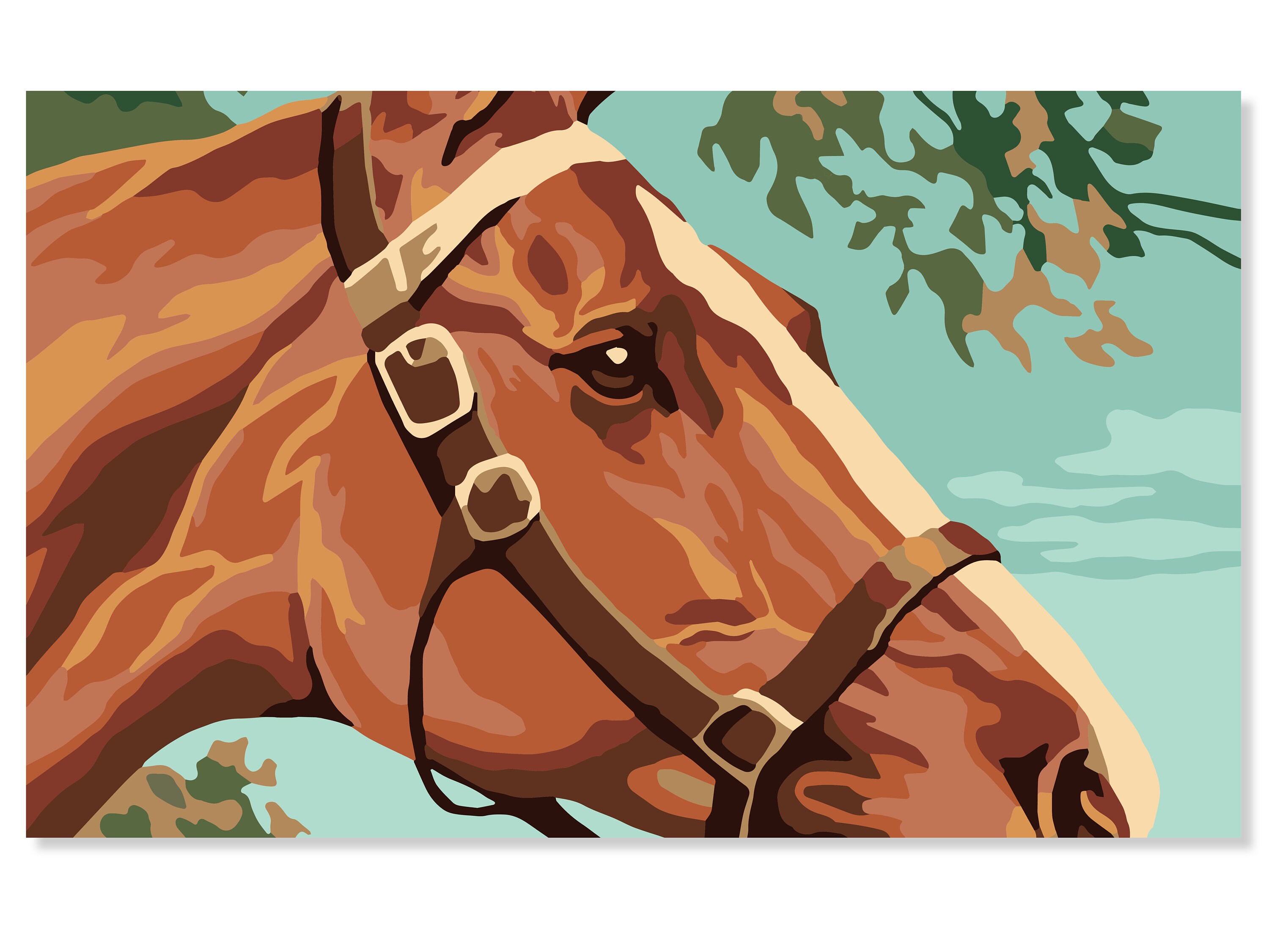 DOWNLOAD Paint by Numbers set of two horse portraits Etsy