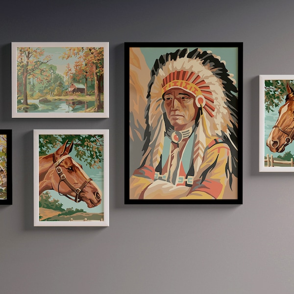 Native American Paint by Numbers Etsy