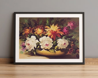 DOWNLOAD! Still life of white peonies with other flowers