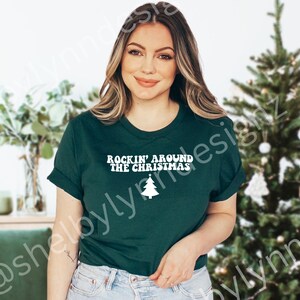 Rockin&#39; Around The Christmas Tree PNG | Christmas PNG | Retro Christmas | Digital File | Digital Christmas