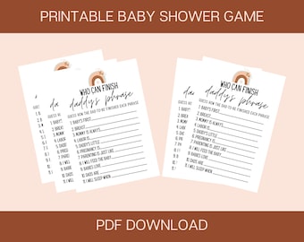 Boho Rainbow Baby Shower Game | Boho Baby Shower Game | Printable Baby Shower Game | Instant Download Baby Shower Game