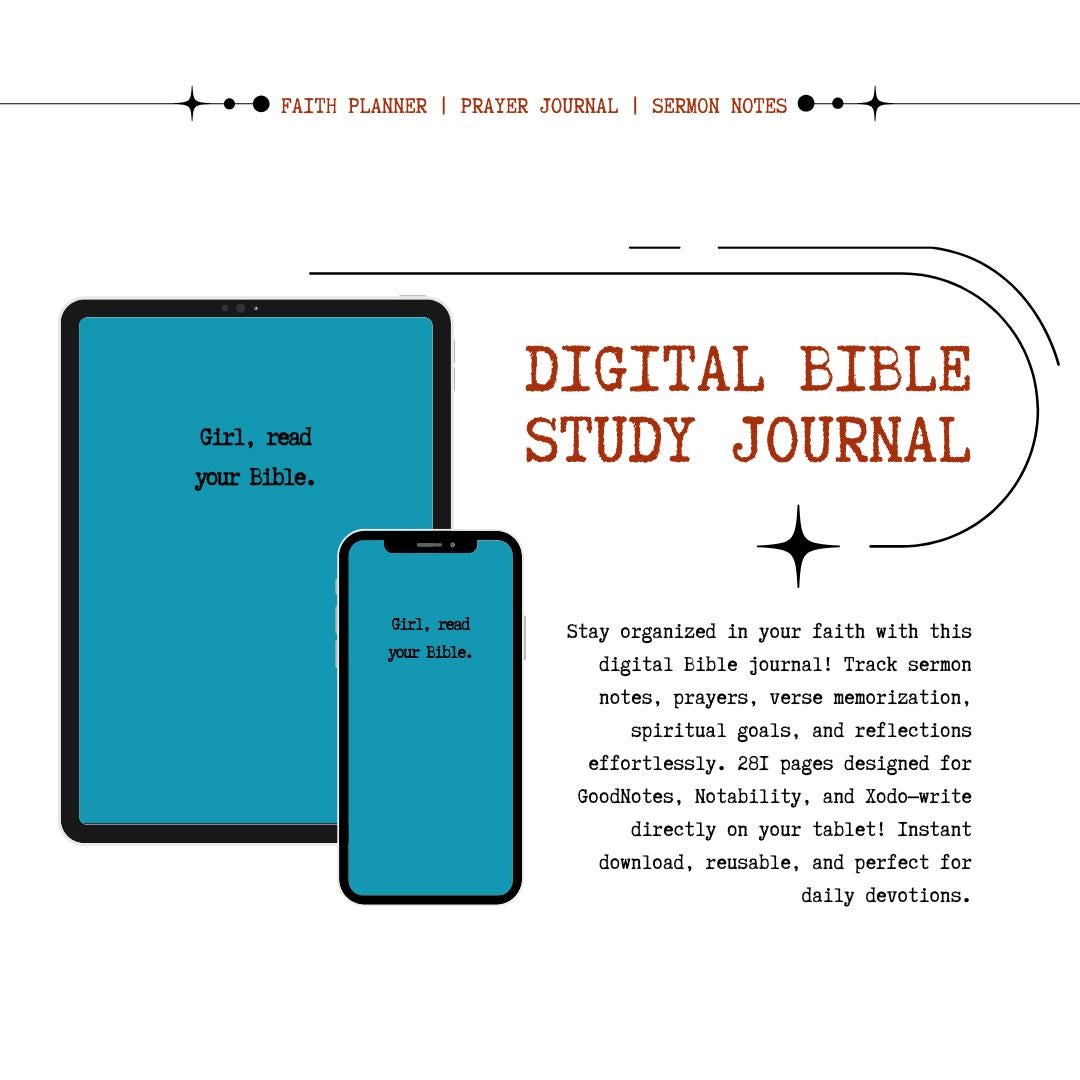 Digital Bible Study Journal | Scripture Study Printable | Christian ...