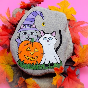 Downloadable October Friends Painted Rock Tutorial