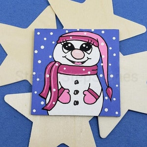 Downloadable Cute Snowgirl Magnet Tutorial