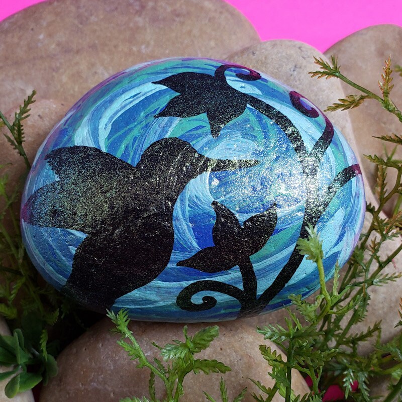 Downloadable Hummingbird Swirl Painted Rock Tutorial - Etsy downloadable-hummingbird-swirl-painted-rock-tutorial-etsy