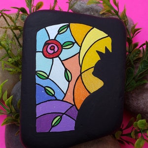 Downloadable Stained Glass Cat Painted Rock Tutorial - Etsy