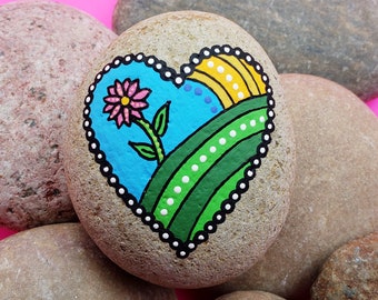 Downloadable Springtime Love Painted Rock Tutorial