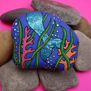 Downloadable Mischievous Mermaid Painted Rock Tutorial