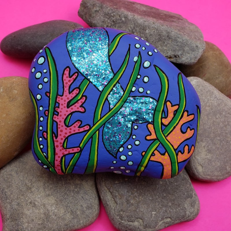Ocean Painted Rock - Etsy