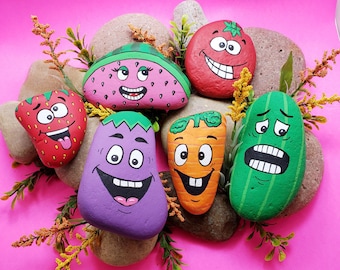 Downloadable Goofy Garden Markers Painted Rock Tutorial