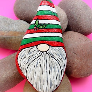 Downloadable Christmas Gnome Painted Rock Tutorial - Etsy