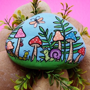 Downloadable Garden Party Painted Rock Tutorial