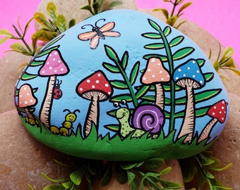 Downloadable Garden Party Painted Rock Tutorial