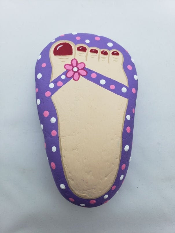 Downloadable Flip Flop Painted Rock Tutorial Etsy