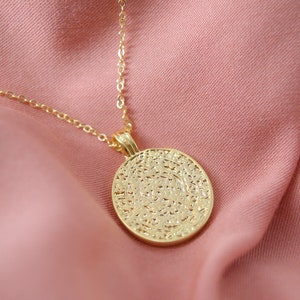 Greek Coin Necklace, Coin Necklace, Gold Plated Brass Necklace, Layering Necklace, Kazari, Gift Ideas