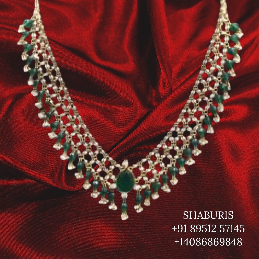 Pure Silver Pearl Necklace Indian Gold 