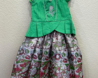 Kids Indian Dresses | Pattu Pavadai & Teen Lehengas | South Indian Silk Ethnic Wear for Girls | Wedding Festive Outfit