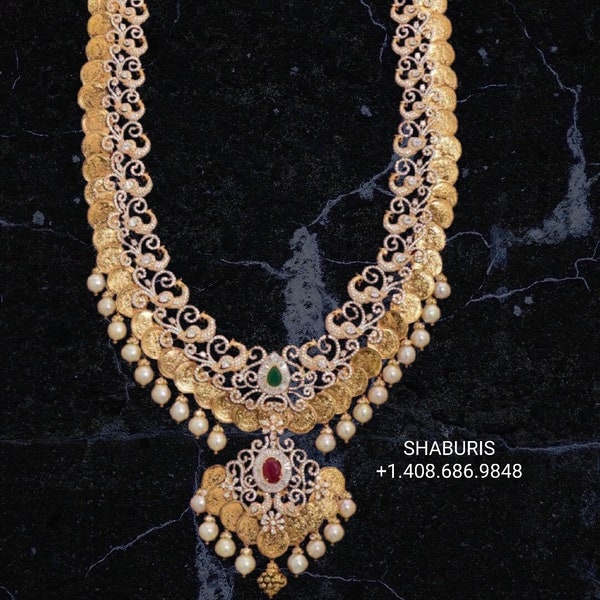 925 silver Jewelry,Pure Silver Jewellery Indian ,kasu haram,Lakshmi Devi Necklace,Indian Bridal,kasu mala silver Jewelry-SHABURIS