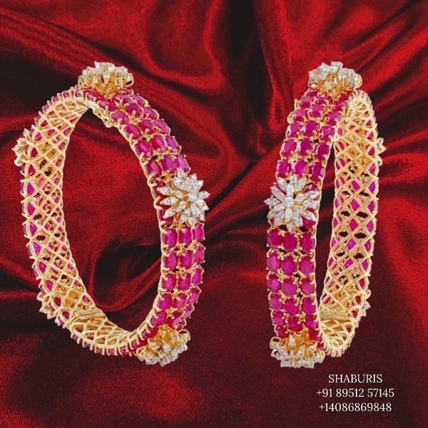 Diamond bangle pure silver bangles gold jewelry diamond jewelry indian jewelry designs online ruby bangles diamond bangles - SHABURIS
