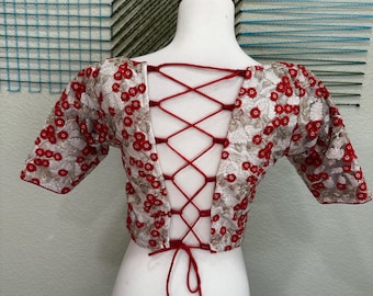 Maggam Work Blouse | Paithani Kalamkari Patola Saree Blouse | Hand Embroidered Indian Bridal Blouse | Wedding Ethnic Wear