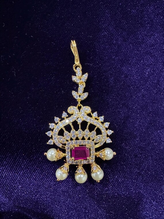 Maang Tikka Silver Jewelry Indian Jewelry Bridal Jewelry - Main Image