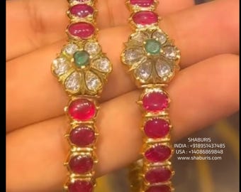 Diamond bangles silver bangles ruby bangles polki bangles 925 silver jewelry south indian jewelry indian bangles silver necklace SHABURIS