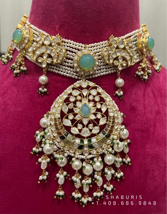 Polki Diamond Choker Indian Diamond 