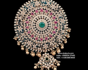 Diamant Anhänger Diamant Jhumka Diamant Ohrringe Silber Ohrringe Silber Jhumka Reines Silber Schmuck Indianer ,Jada Billa-SHABURIS