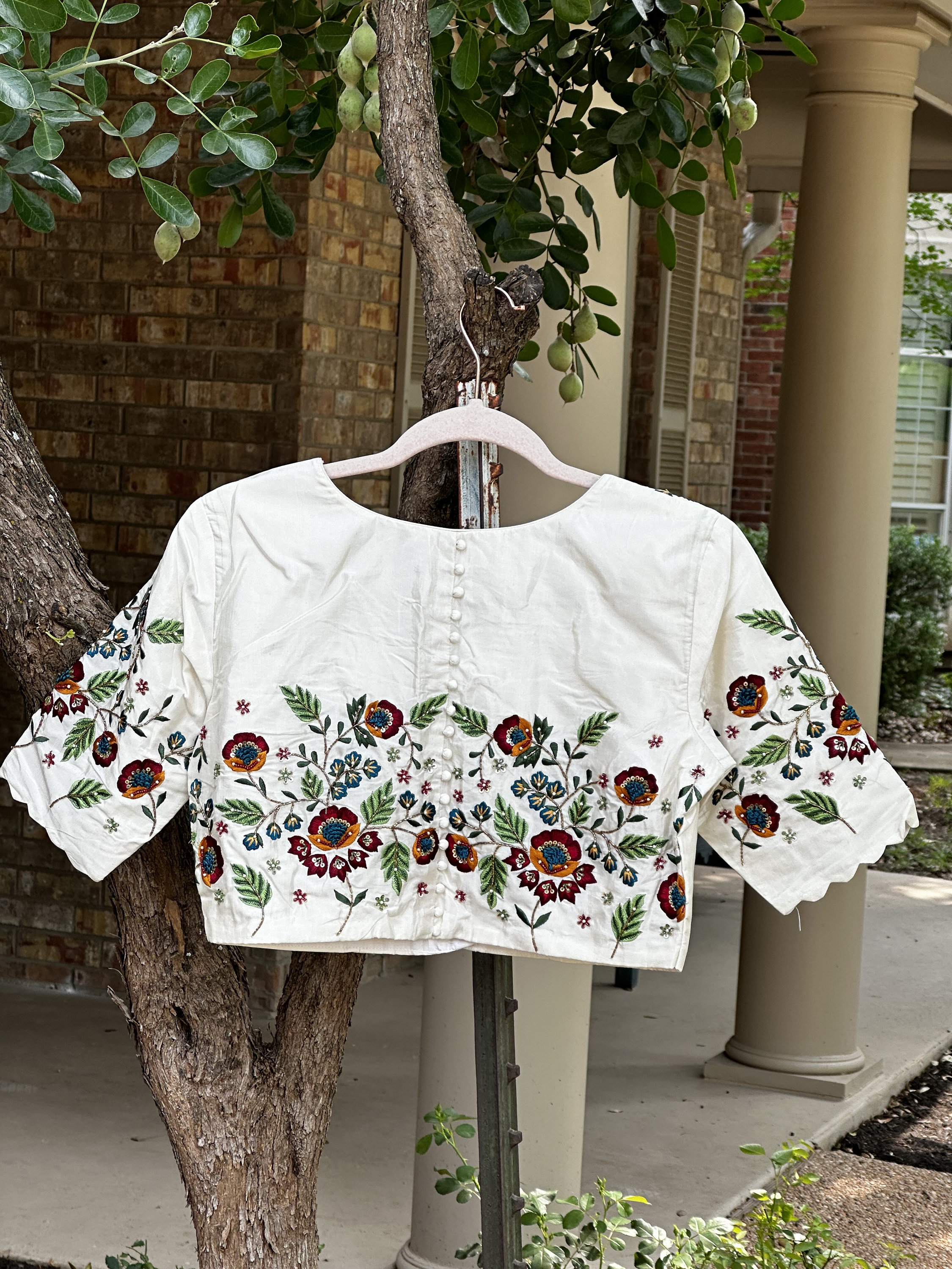 Maggam Work Blouse | Paithani Kalamkari Patola Saree Blouse | Hand