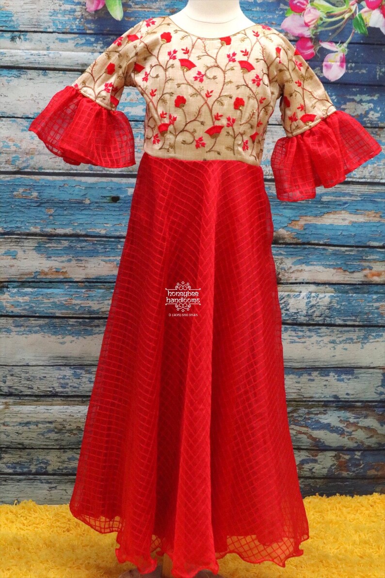 organza full frock