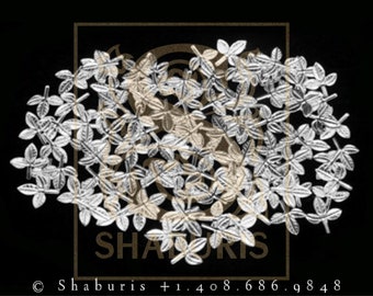 Pooja Blatt in Silber,Bilva Blatt in Silber,reines Silber Geschenk,Thulasi Bilva Blatt,Tulasi,Thulasi Blatt Silber, Set von 10 -NIHIRA