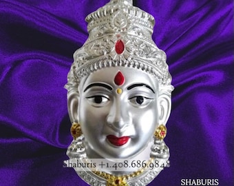 Pure Silver Lakshmi Roopu,Indianer Pooja Artikel,Reine Silber Artikel Indianer,Indianer Pooja Samagri,Silber Artikel,Varalakshmi-7 zoll-NIHIRA