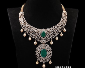 Diamond necklace,Pure silver polki choker Indian necklace ,maang tikka sabyasachi jewelry inspired Shaburis