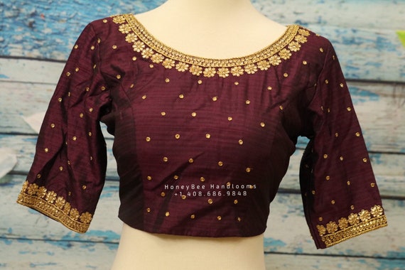 Silk saree blouse bridal blouse Saree Blouse Blouse | Etsy