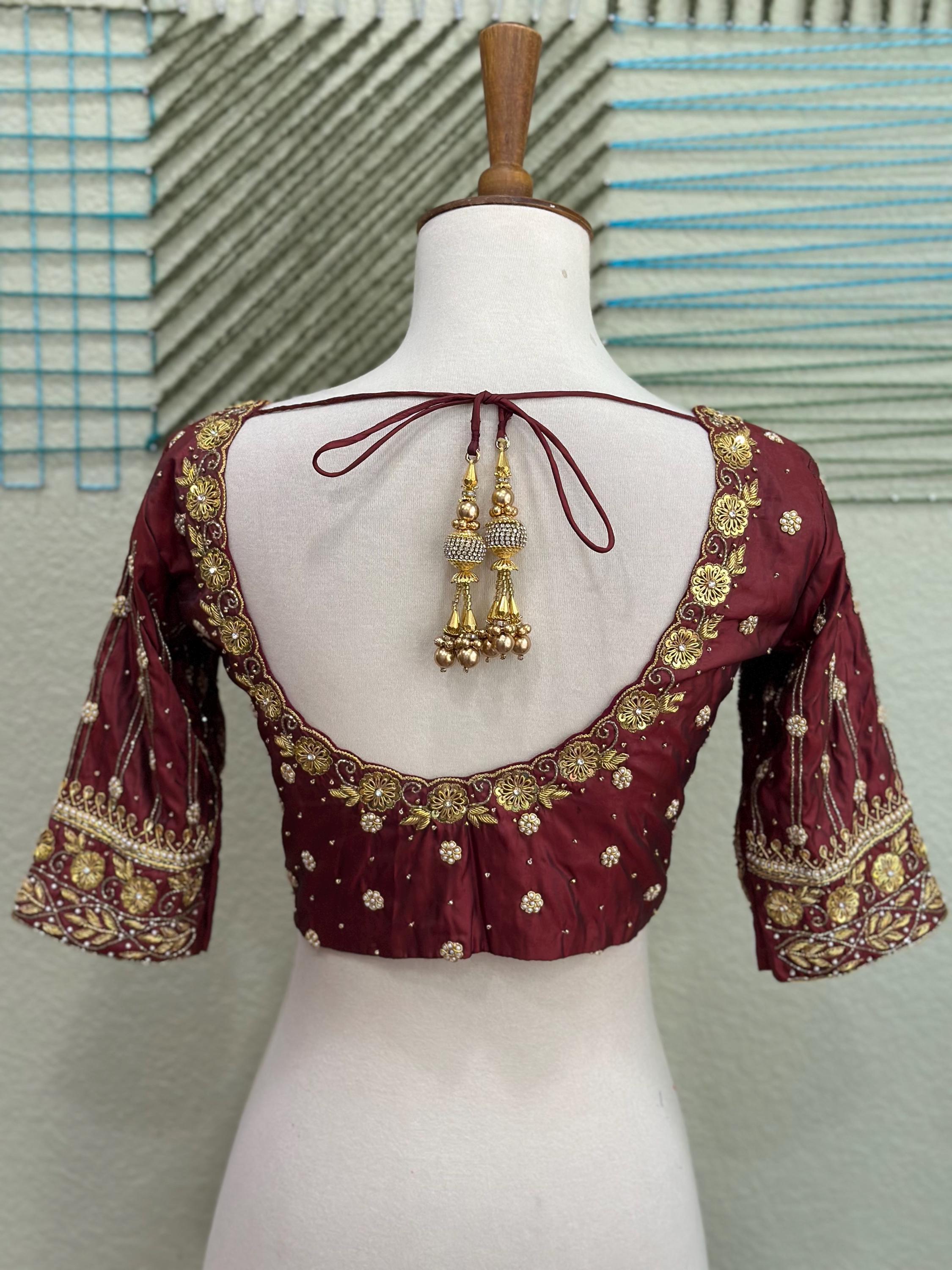 Maggam Work Blouse Indian,latest Indian Blouse Designs,saree Blouse Designs  Indian,saree Stitched Blouse,south Indian Blouse,designer Blouse - Etsy, image size:2250x3000