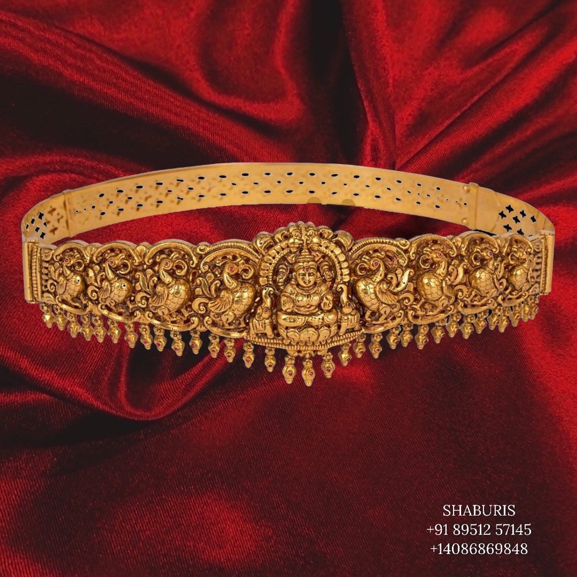 Vaddanam hip belt hip chain kamar chain ruby vaddanam Etsy