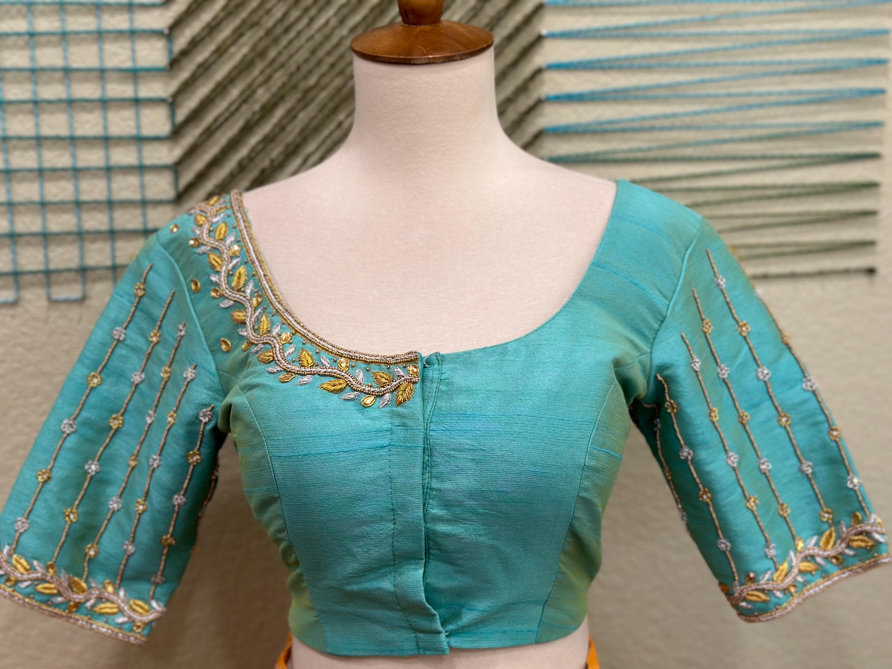 Maggam Work Blouse | Paithani Kalamkari Patola Saree Blouse | Hand