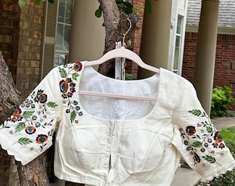 Maggam Work Blouse | Paithani Kalamkari Patola Saree Blouse | Hand