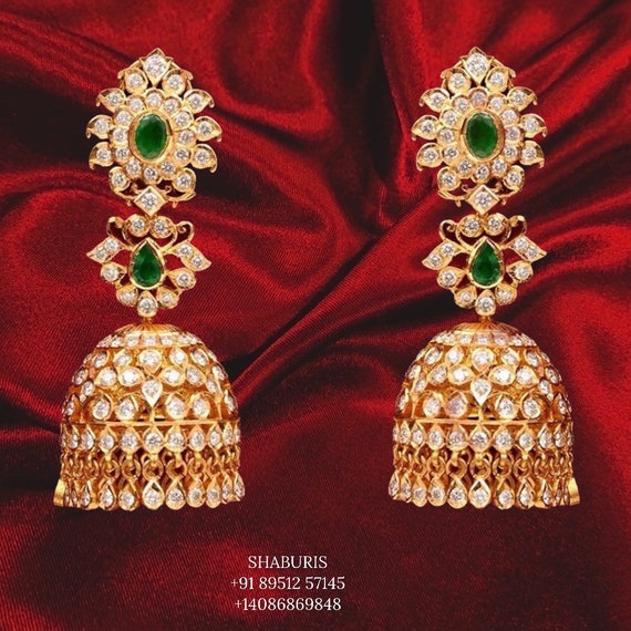 Latest Indian Jewelrysouth Indian Jewelryjhumkaclustered - Etsy