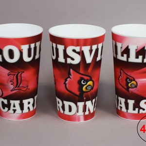 University of Louisville Cardinals Plastic Cup 22oz PACK OF 