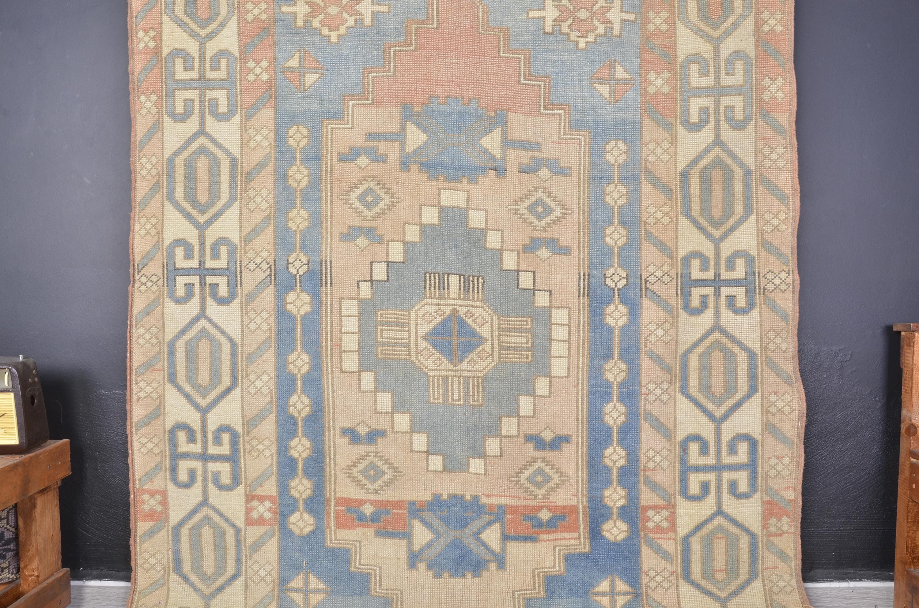 Faded Aztec Rug Aztec Turkish Rug, 5x7 Ft Design Rug, Wool Rug, Turkish Rug ...