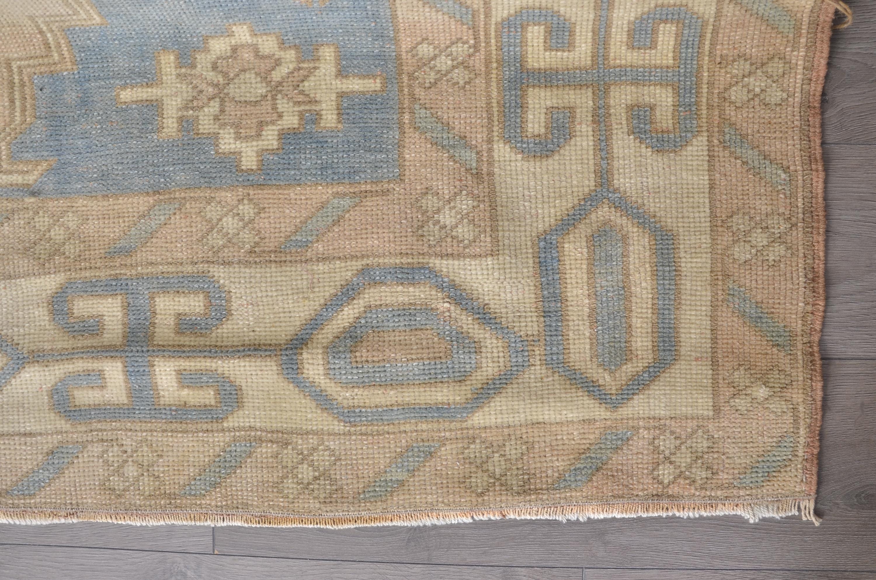 Faded Aztec Rug Aztec Turkish Rug, 5x7 Ft Design Rug, Wool Rug, Turkish Rug ...