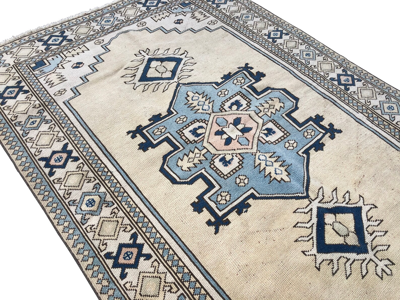 Turkish Design Rug, 7.8 X 5.2 Feet Traditional Rug, Vintage Rug