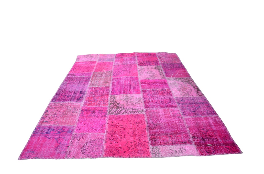 Pink Rug 7x10 Ft Turkish Decorative Rug Vintage Pink Rug Etsy UK