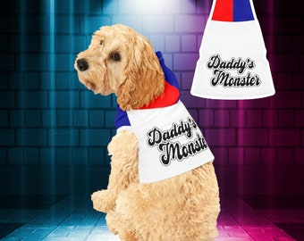 Dog Halloween Costumes Daddys Monster Dog Hoodie, Pet Costumes For Small and Medium Pets