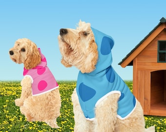 Halloween Costumes For Dogs, Small Medium Dog Costume, Blue Pink Spots Dog Hoodie, Pet Costume, Dog Hoodies