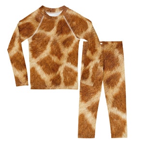 Giraffe Costume Shirt & Leggings: Kids Safari Halloween Outfit